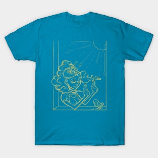 Head in the Clouds (Light Lineart) T-Shirt